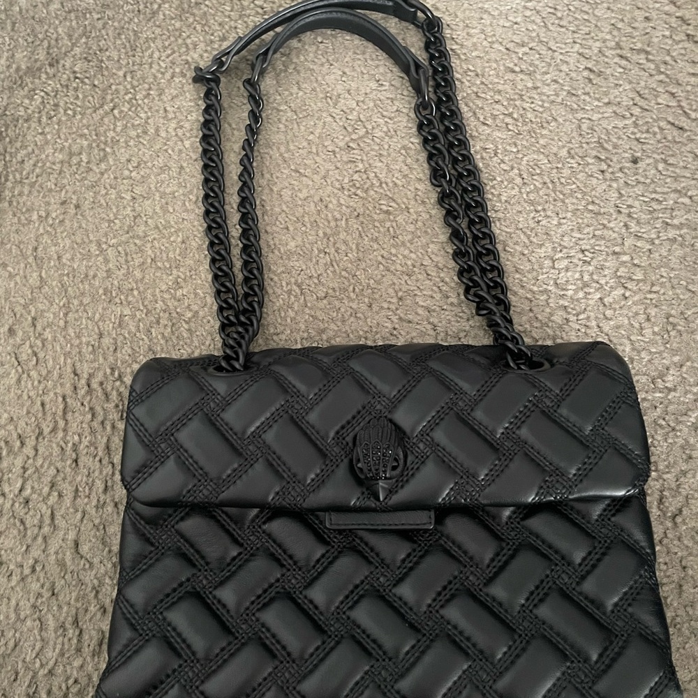 Kurt Geiger Black Quilted Crossbody Bag